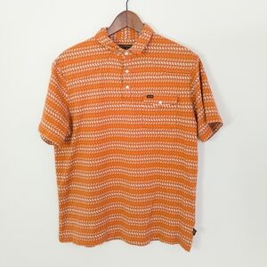 Howler Brothers Ranchero Jacquard Polo Shirt Orange Size Large